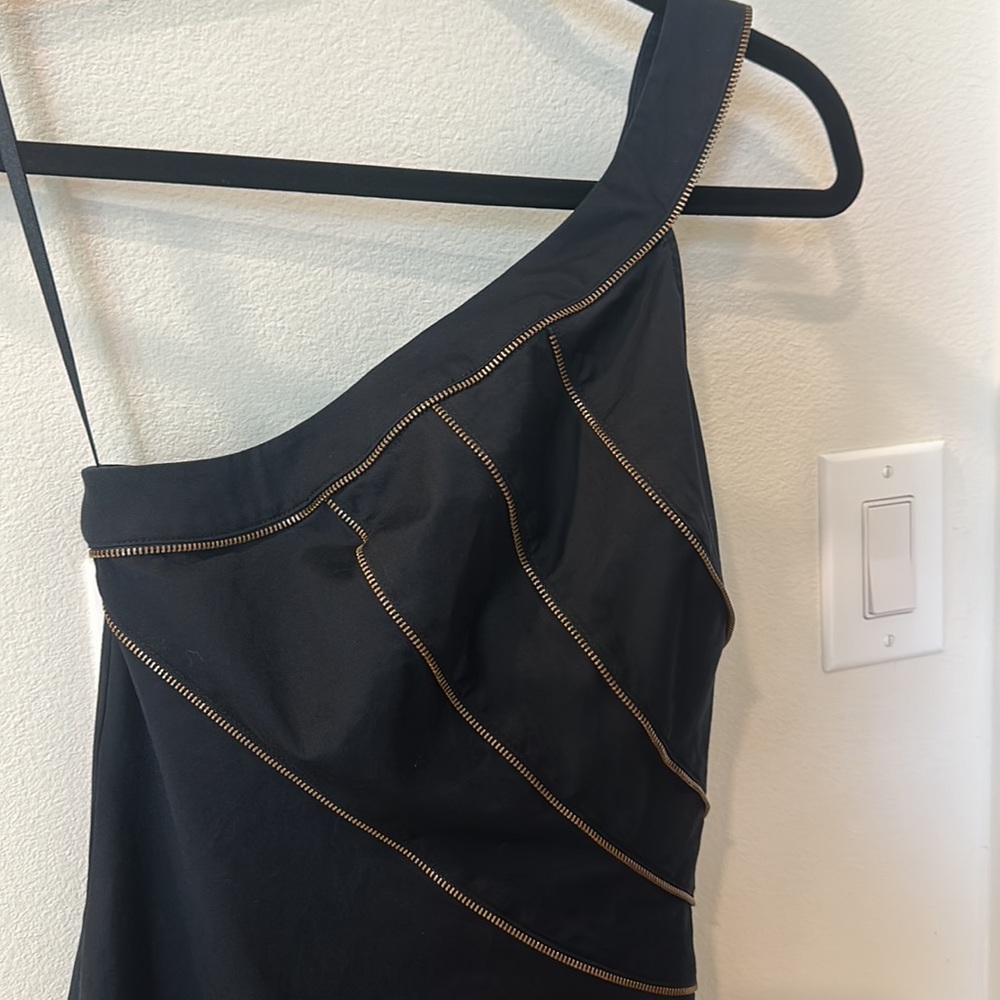 Women’s Free People one shoulder dress • size: 4 • zip & hook/eye closure